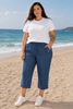 Immagine di PLUS SIZE ELASTIC WAIST HIGHLY STRETCH DENIM CAPRI